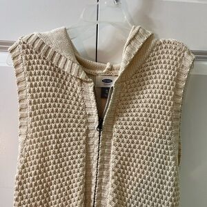 Old Navy Girl’s Cream Hooded Cardigan